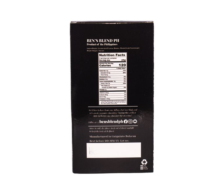 Ben's Blend PH Sugar-Free Dark Chocolate Bar