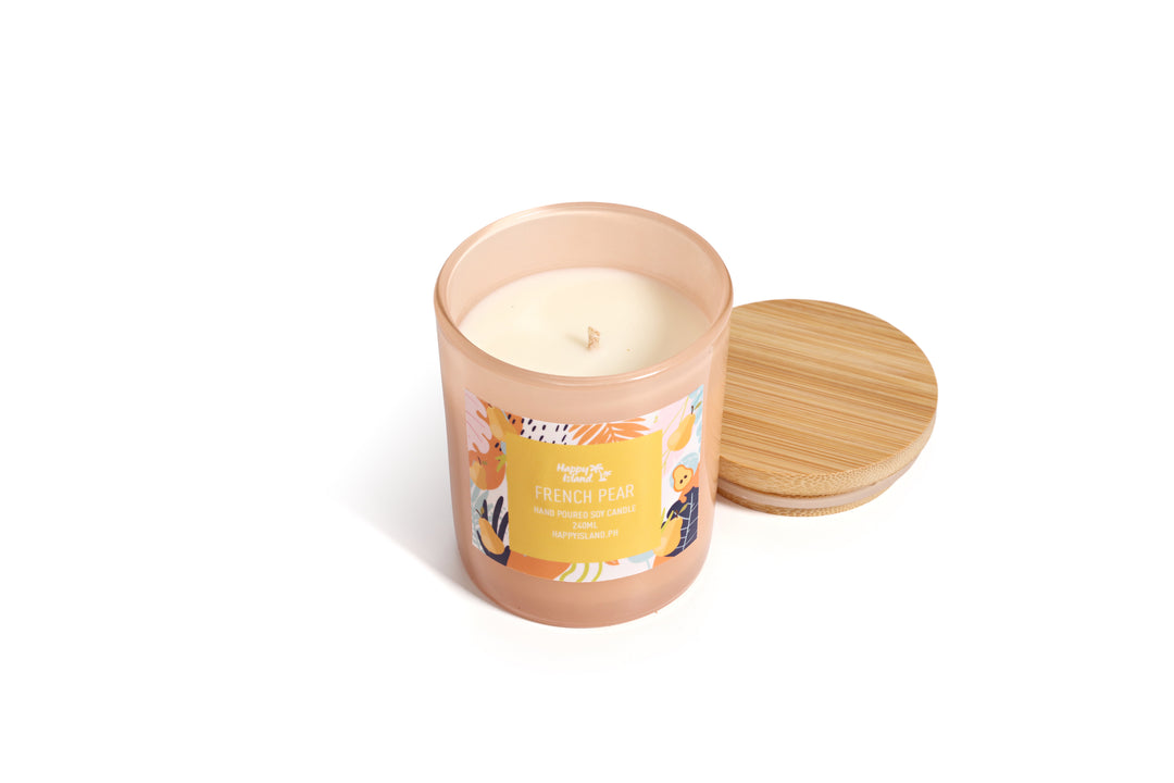 Happy Island Hand-Poured Soy Candle in French Pear