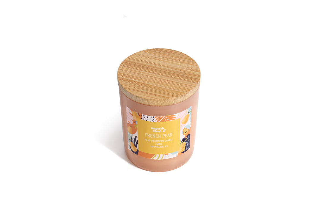 Happy Island Hand-Poured Soy Candle in French Pear
