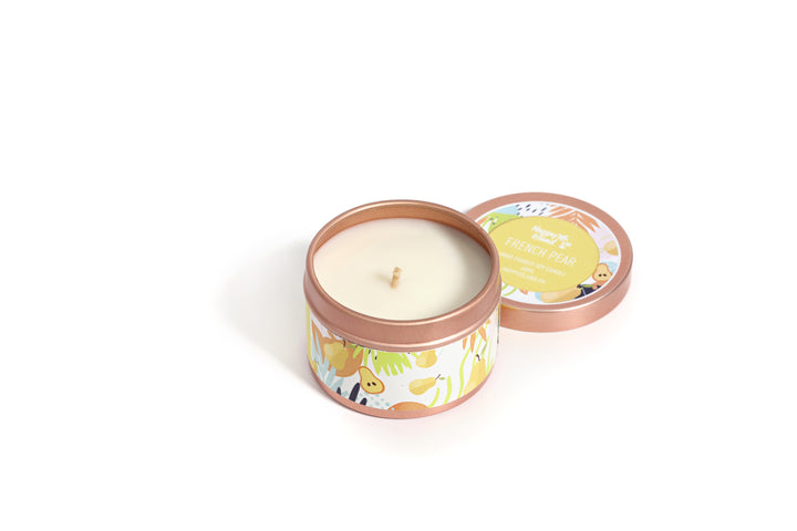 Happy Island Hand-Poured Soy Candle in French Pear