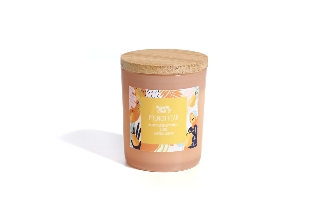 Happy Island Hand-Poured Soy Candle in French Pear