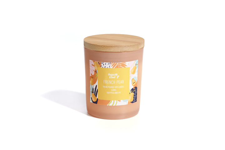 Happy Island Hand-Poured Soy Candle in French Pear