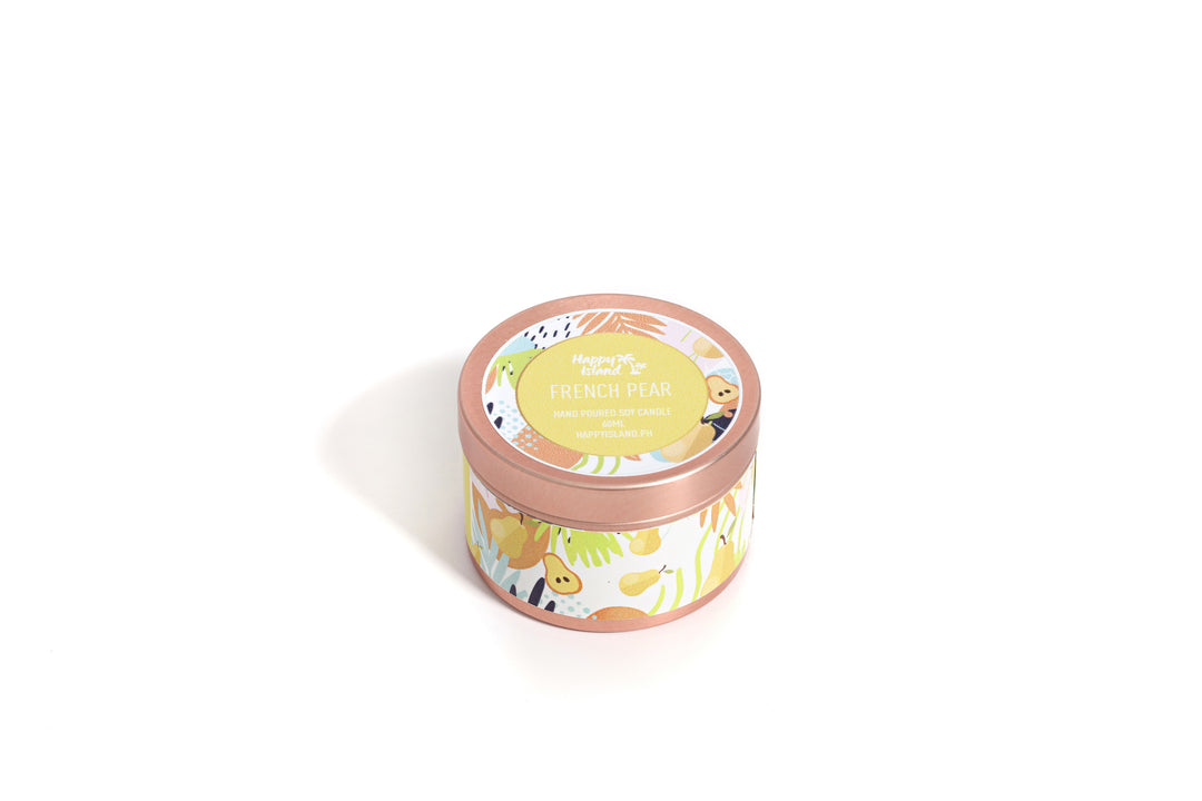 Happy Island Hand-Poured Soy Candle in French Pear