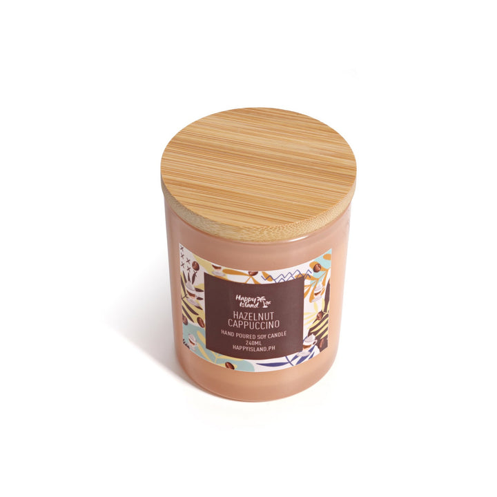 Happy Island Hand-Poured Soy Candle in Hazelnut Cappuccino