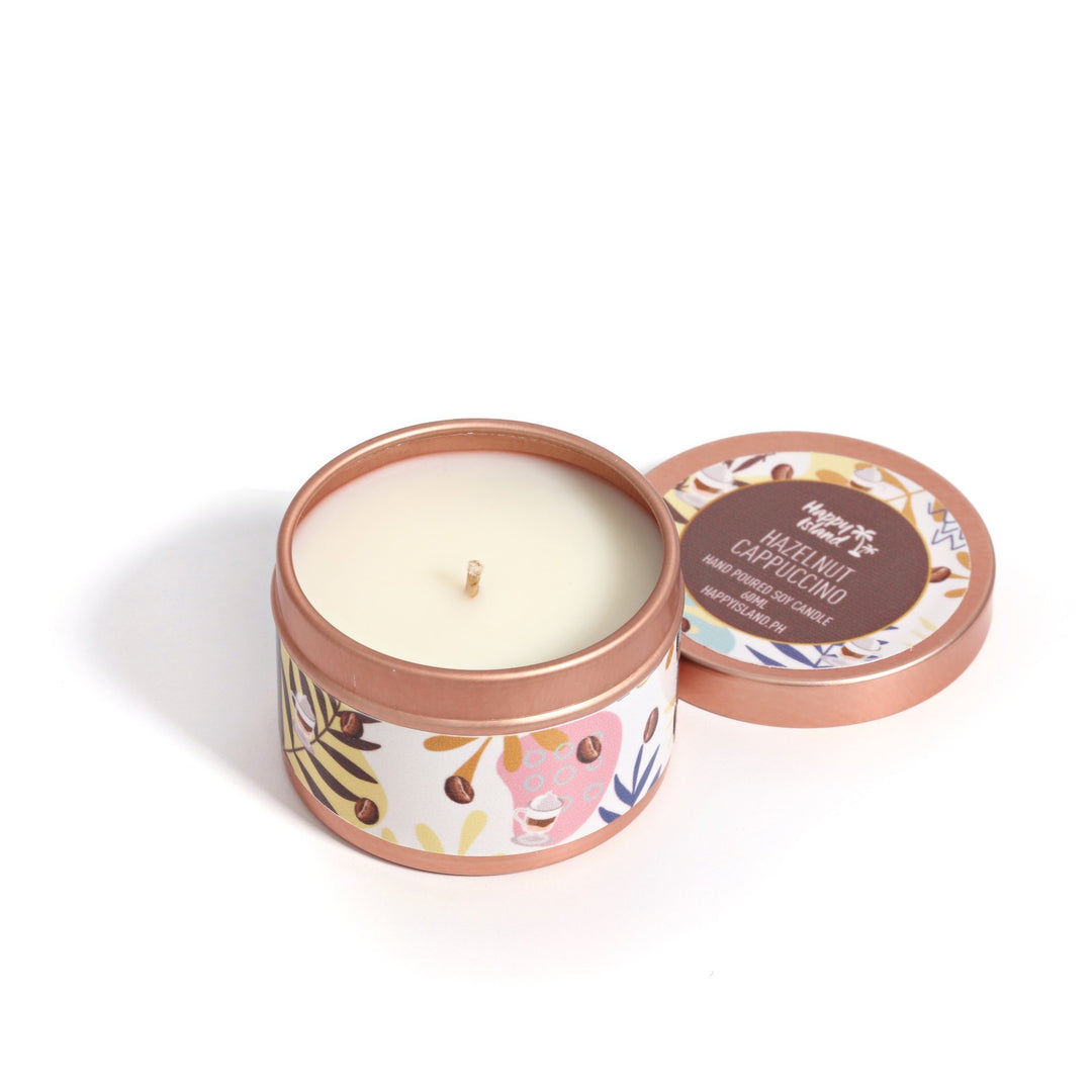 Happy Island Hand-Poured Soy Candle in Hazelnut Cappuccino