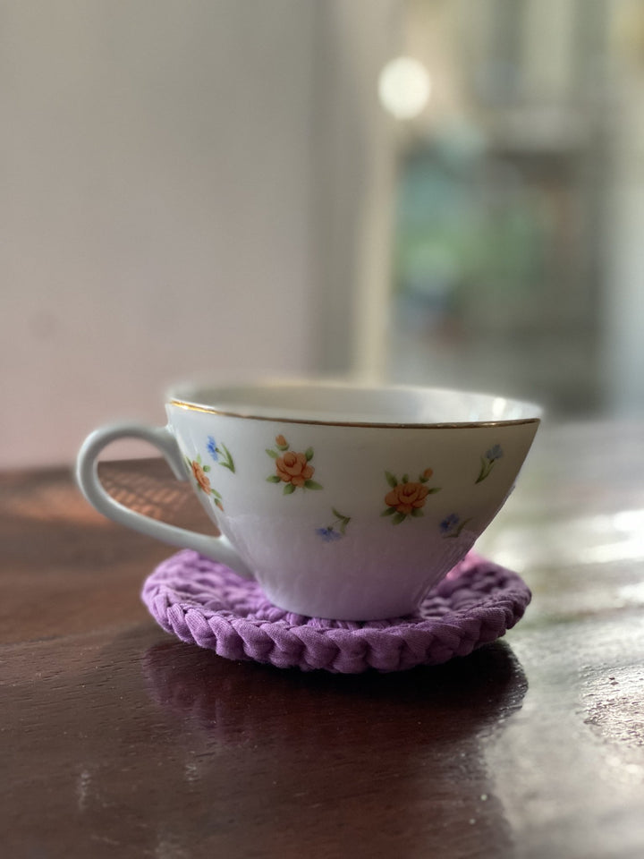 HABI Footwear and Lifestyle Handwoven Crocheted Round Coaster