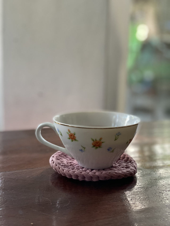 HABI Footwear and Lifestyle Handwoven Crocheted Round Coaster