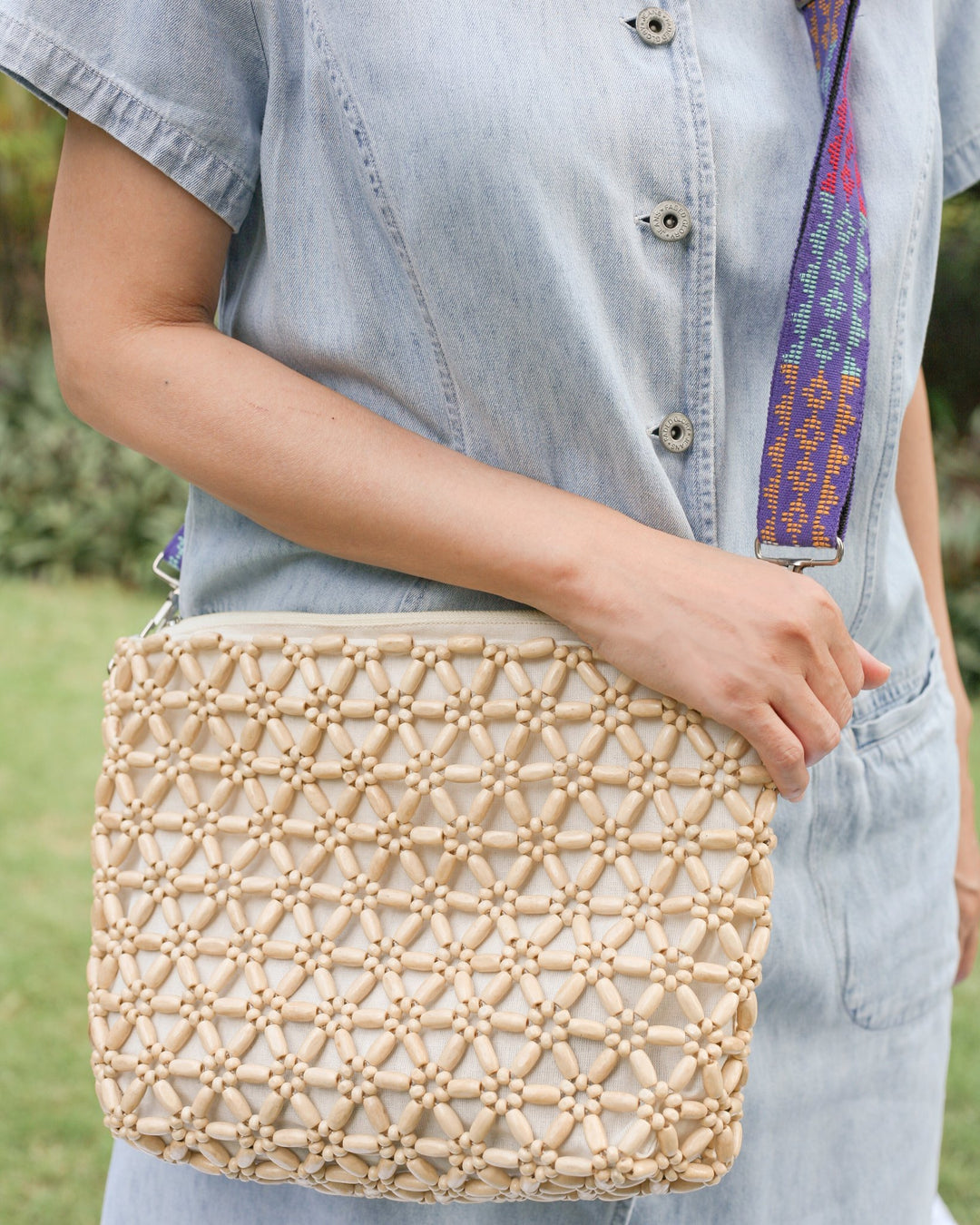 HABI Footwear and Lifestyle Amelia Langkit Weave Beaded Bag