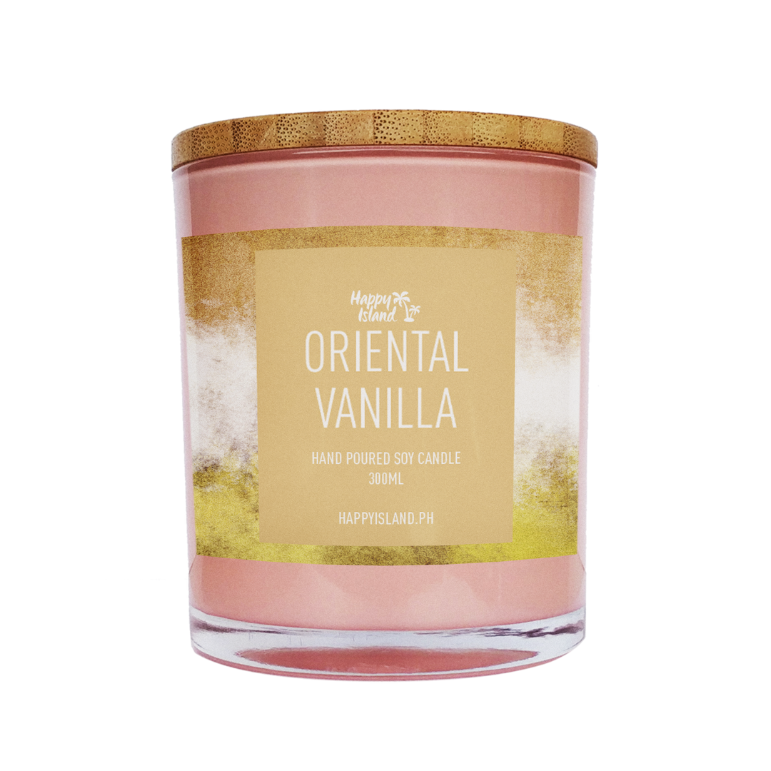 Happy Island Hand-Poured Soy Candle in Oriental Vanilla