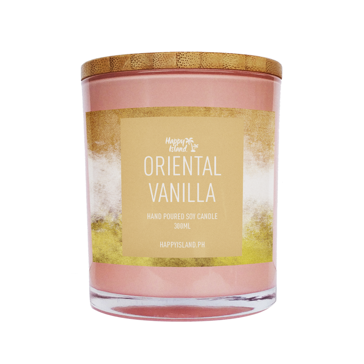 Happy Island Hand-Poured Soy Candle in Oriental Vanilla
