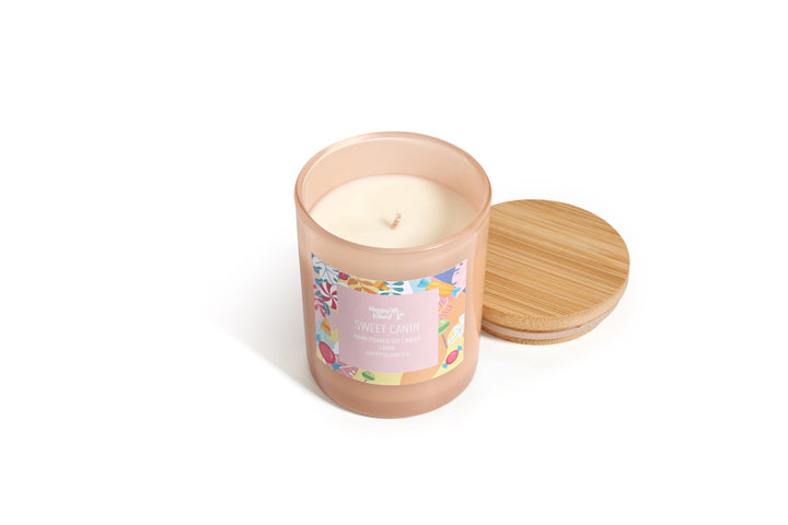 Happy Island Hand-Poured Soy Candle in Sweet Candy