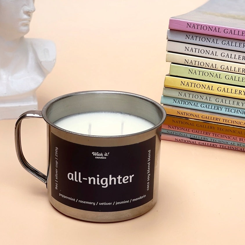 Wick It! Candles All-Nighter (Peppermint/Rosemary/Vetiver/Jasmine/Mandarin) Scented Candle