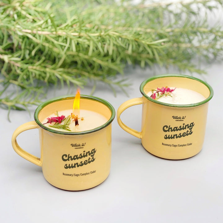Wick It! Candles Chasing Sunsets (Rosemary/Sage/Camphor/Cedar) Scented Candle