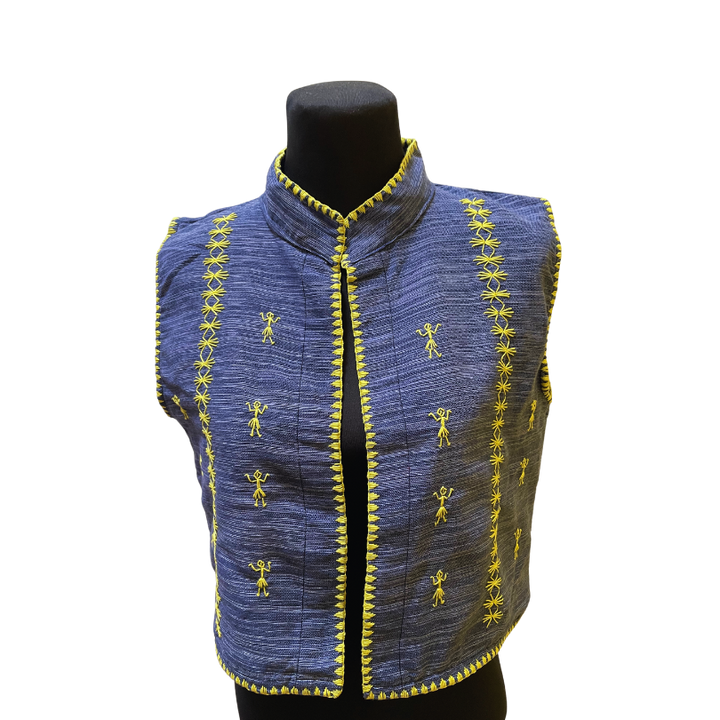 HeritageFinds Tiniri Weave Vest with Itneg Embroidery