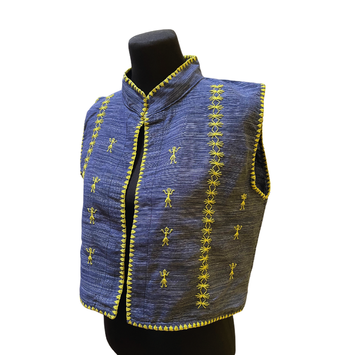 HeritageFinds Tiniri Weave Vest with Itneg Embroidery