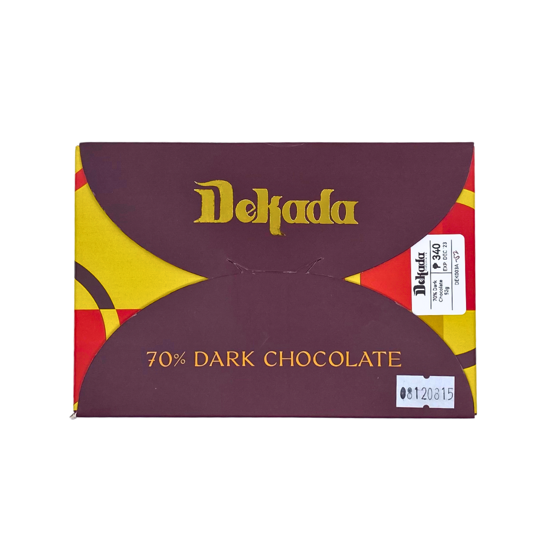 Dekada Chocolates 70% Dark Milk Chocolate Bar