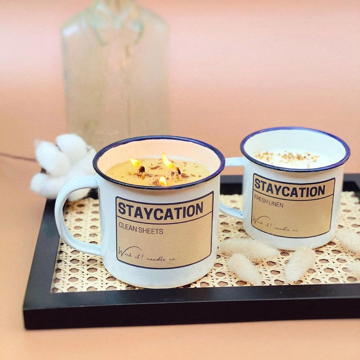 Wick It! Candles Staycation (Fresh Linen) Scented Candle