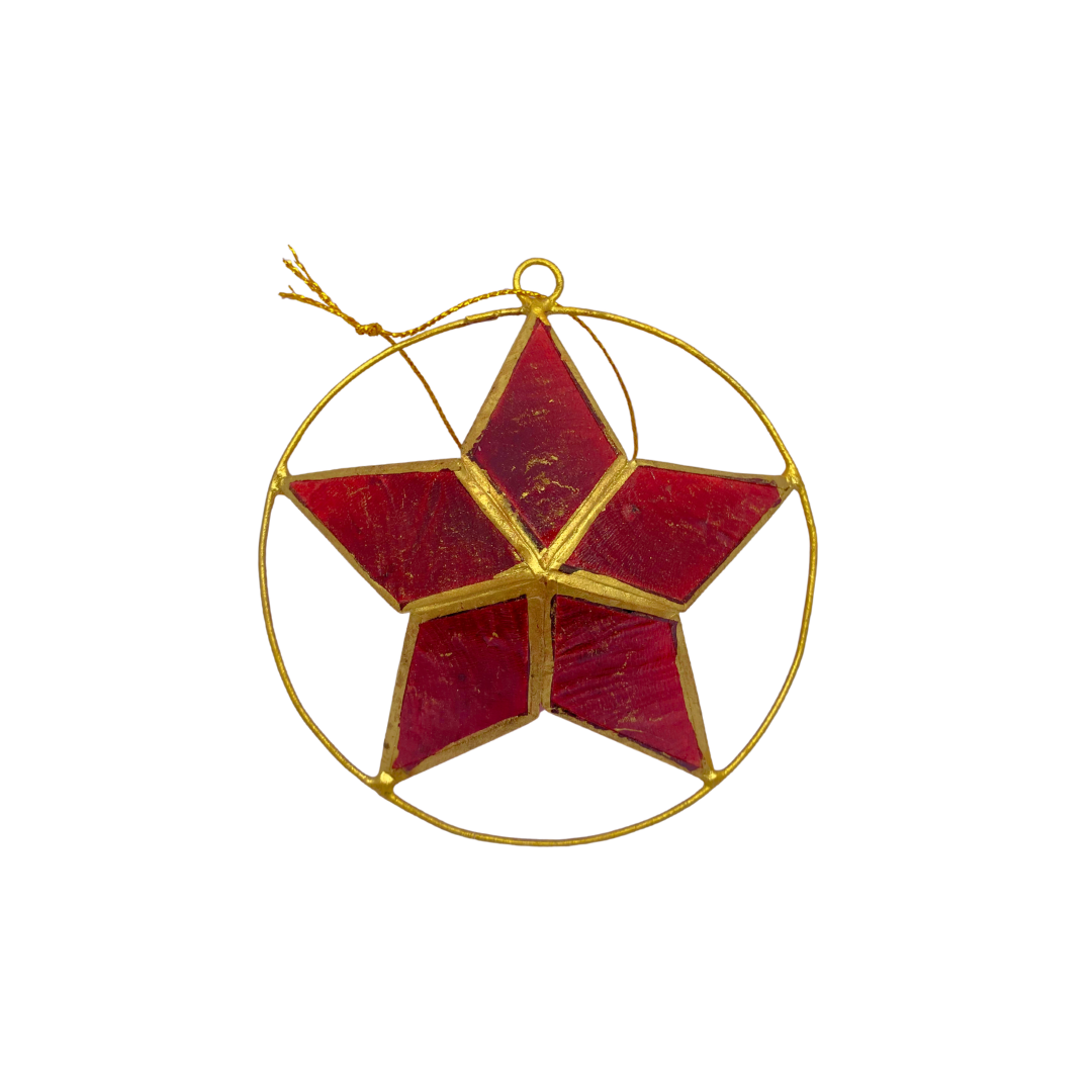 Capiz Star Ornament