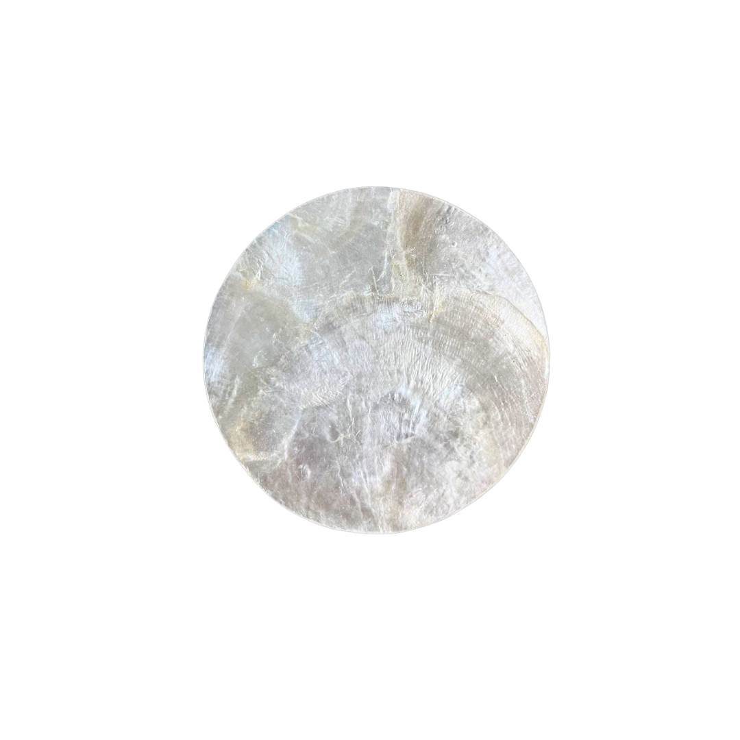 Anica Round Reversible Capiz Coaster