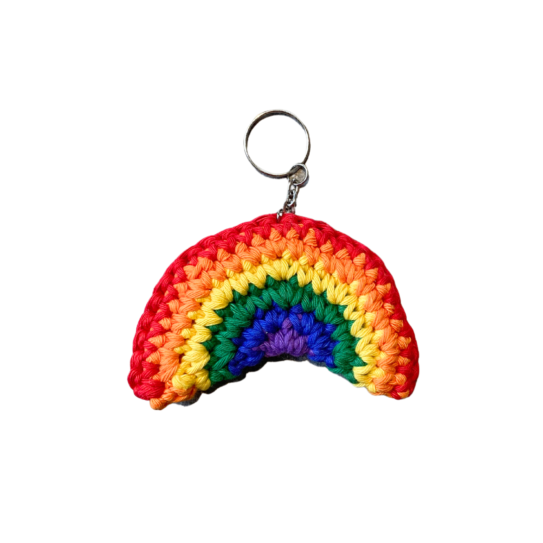 400 Lux Hand Crocheted Rainbow Keychain