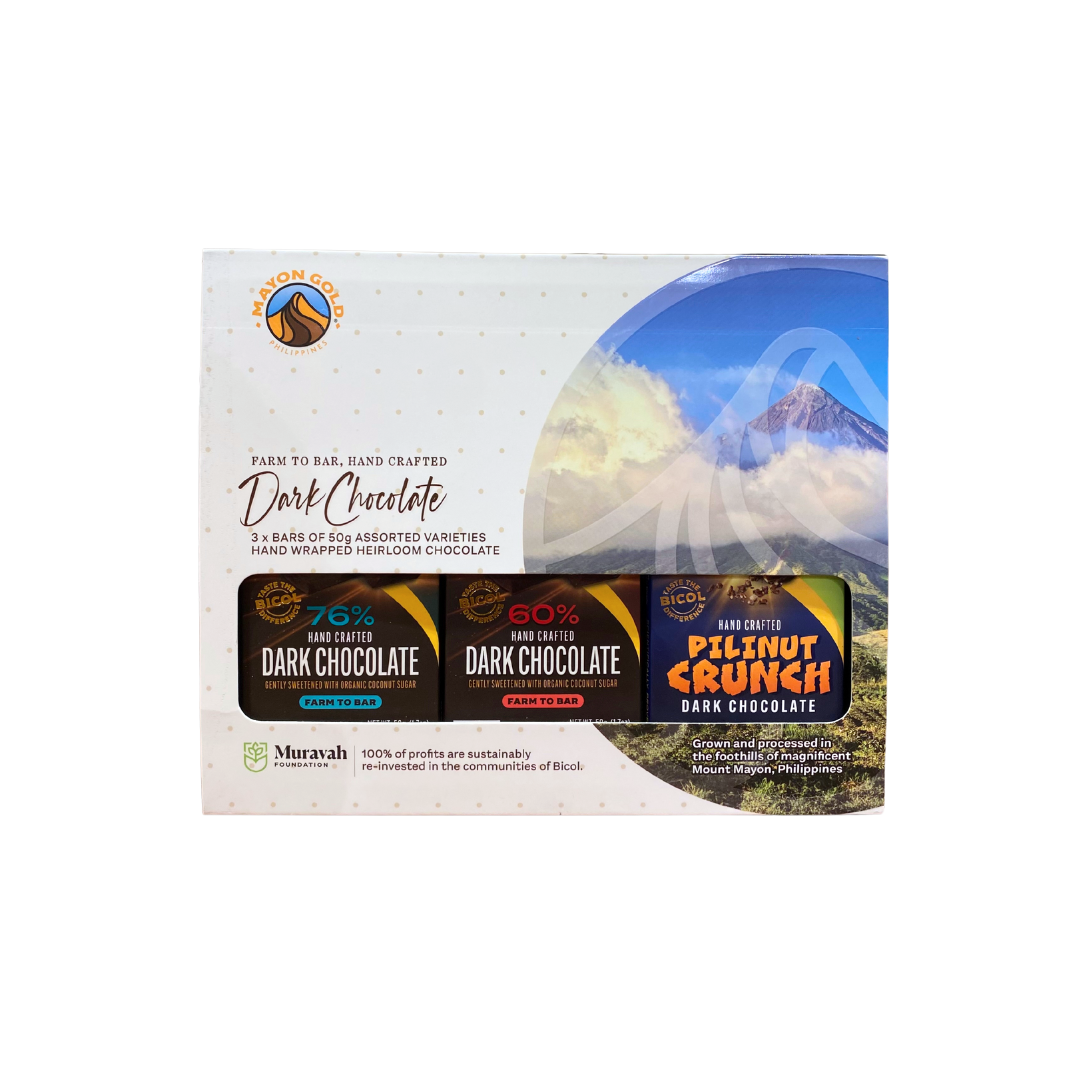 Mayon Gold Assorted Dark Chocolate Bars Gift Pack