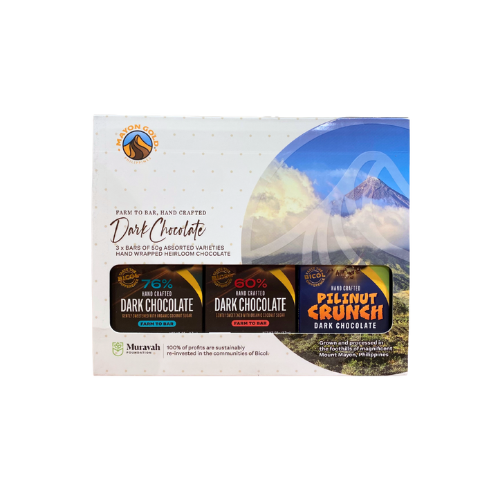 Mayon Gold Assorted Dark Chocolate Bars Gift Pack