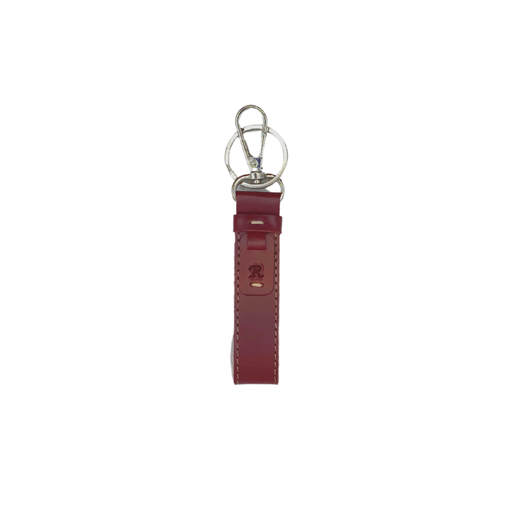 LoKal Crafts Manila Aura Leather Keychain (Red, Dark Brown)