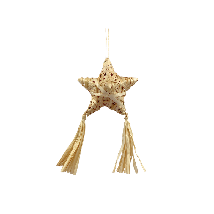 Roots Albay Collection Abaca Lupis Star Ornament with Tassel
