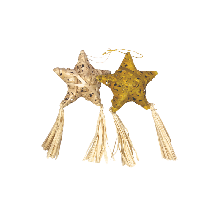 Roots Albay Collection Abaca Lupis Star Ornament with Tassel