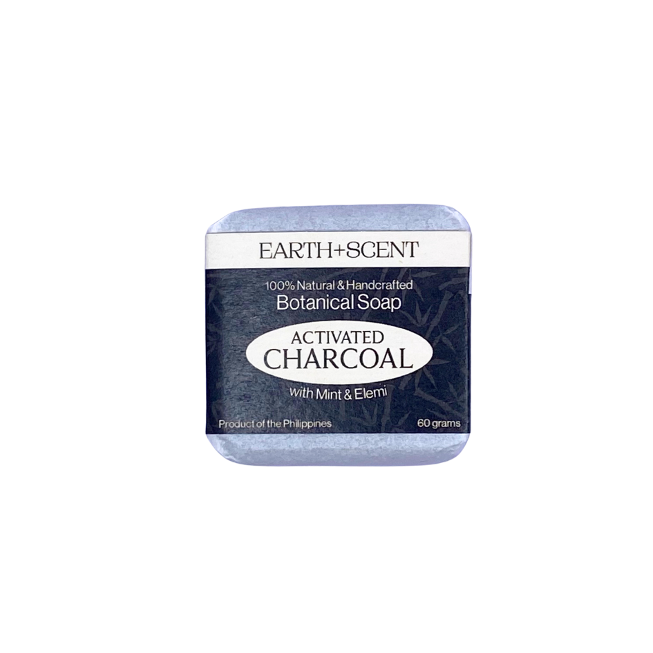 Earth+Scent Activated Bamboo Charcoal with Mint Botanical Soap