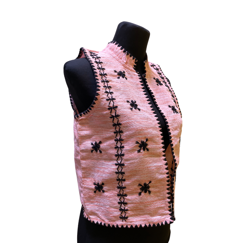 HeritageFinds Tiniri Weave Vest with Itneg Embroidery