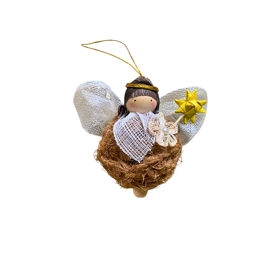 Roots Sorsogon Collection Cocobola Angel Ornament