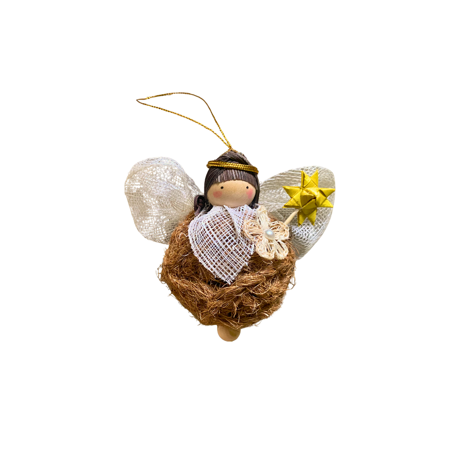 Roots Sorsogon Collection Cocobola Angel Ornament