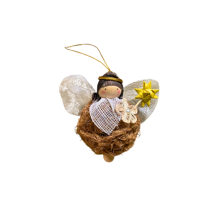 Roots Sorsogon Collection Cocobola Angel Ornament