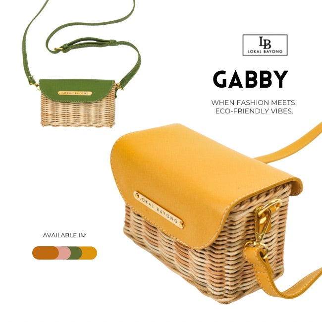 Lokal Bayong Gabby Vegan Leather/Hand-Woven Sling Bag