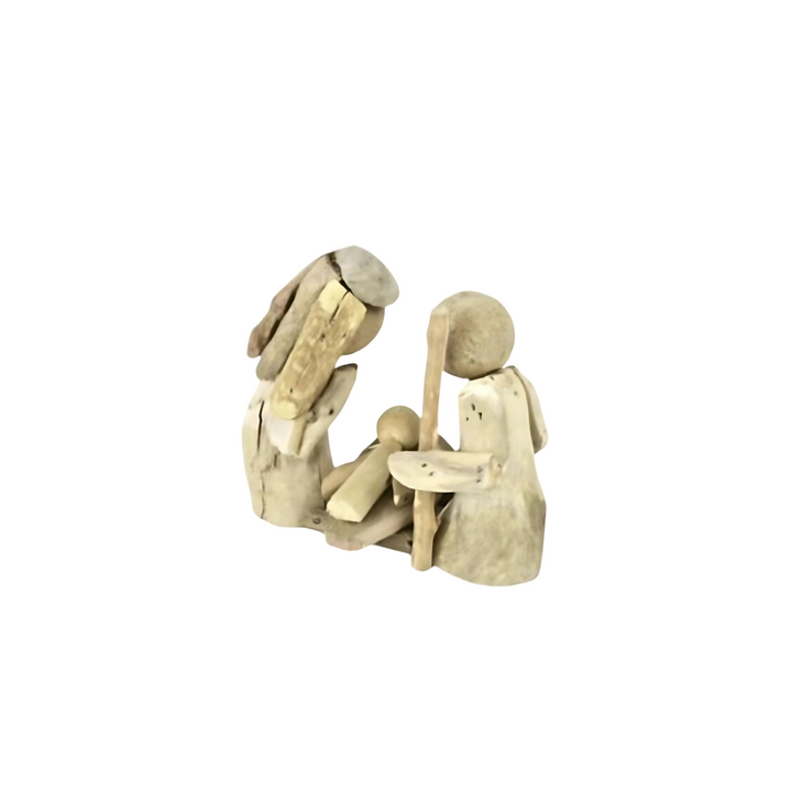 BalaiKamay Driftwood Christmas Nativity Set