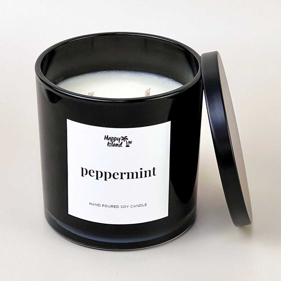 Happy Island Hand-Poured Soy Candle in Peppermint