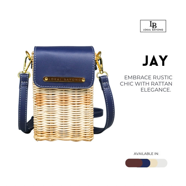 Lokal Bayong Jay Vegan Leather/Hand-Woven Sling Bag