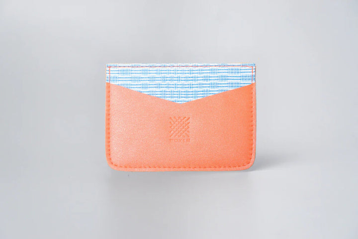 Woven Bulsa Card Holder - Deep Orange Leather