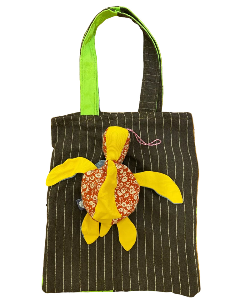 Tagpi-Tagpi Convertible Sea Turtle (Pawikan) Tote Bag