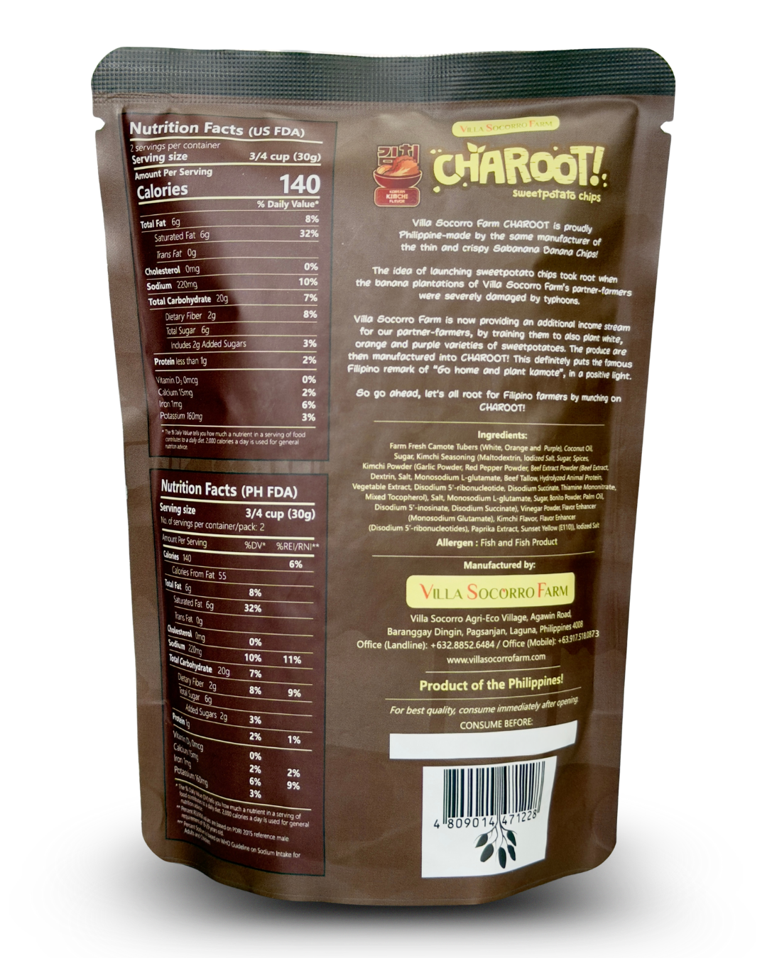 Villa Socorro Farm Charoot Camote (Sweet Potato) Chips