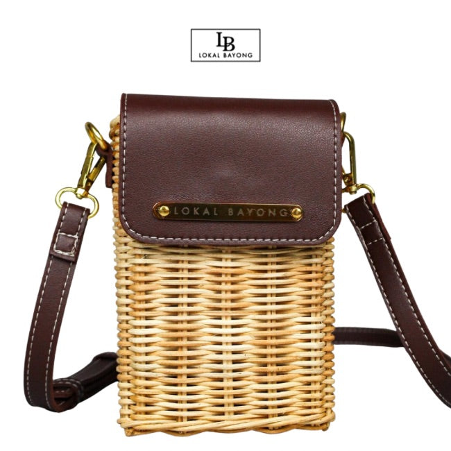 Lokal Bayong Jay Vegan Leather/Hand-Woven Sling Bag