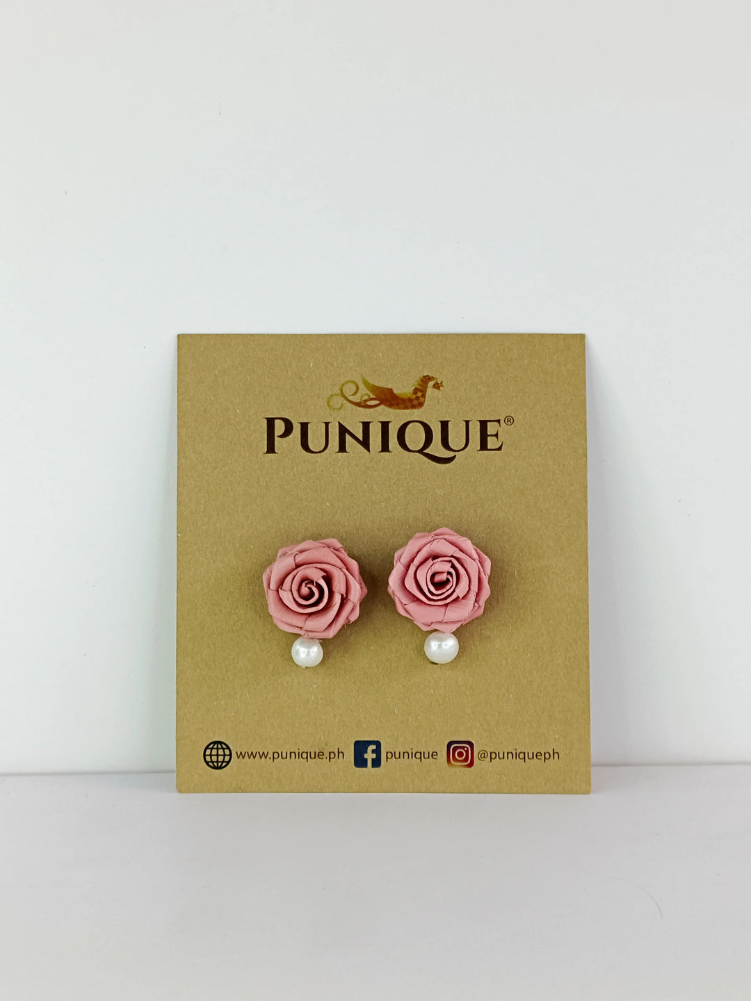 Punique Rosa Earrings with Pearl
