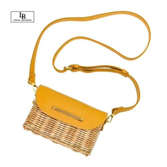 Lokal Bayong Gabby Vegan Leather/Hand-Woven Sling Bag