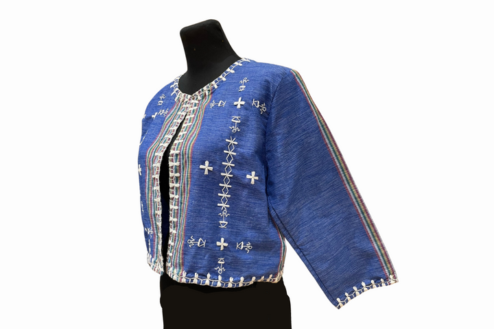 HeritageFinds Kantarines Weave Blazer with Itneg Embroidery