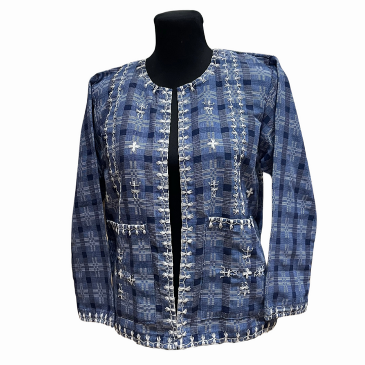 HeritageFinds Binakol Weave Blazer with Itneg Embroidery