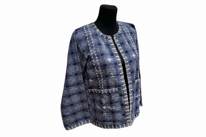 HeritageFinds Binakol Weave Blazer with Itneg Embroidery