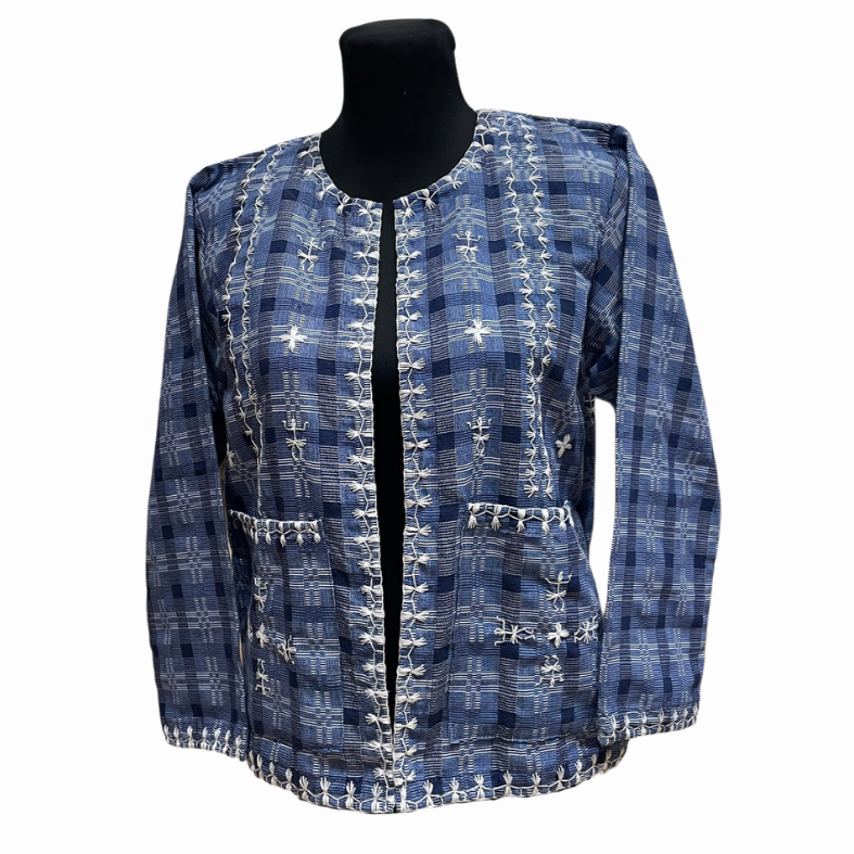 HeritageFinds Binakol Weave Blazer with Itneg Embroidery