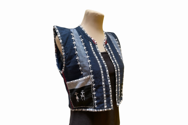 HeritageFinds Kantarines Weave Vest with Itneg Embroidery