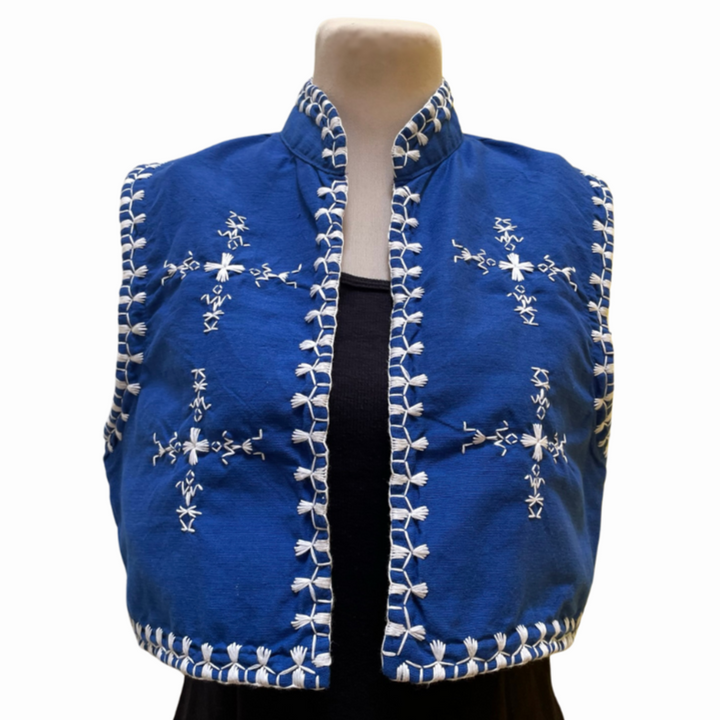 HeritageFinds Kantarines Weave Vest with Itneg Embroidery